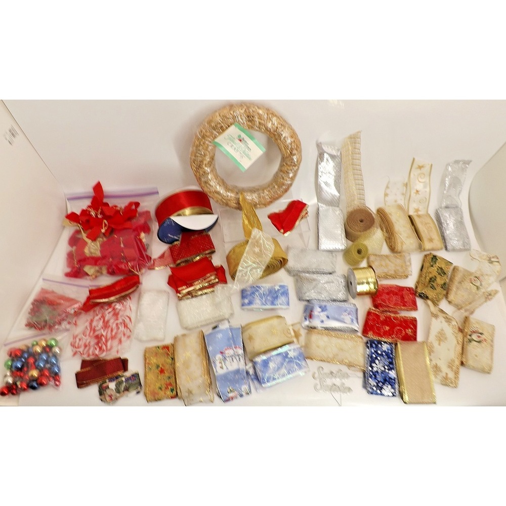 Assortment Christmas Ribbon bows, Arts & Craft Items - Huge selection as shown!
